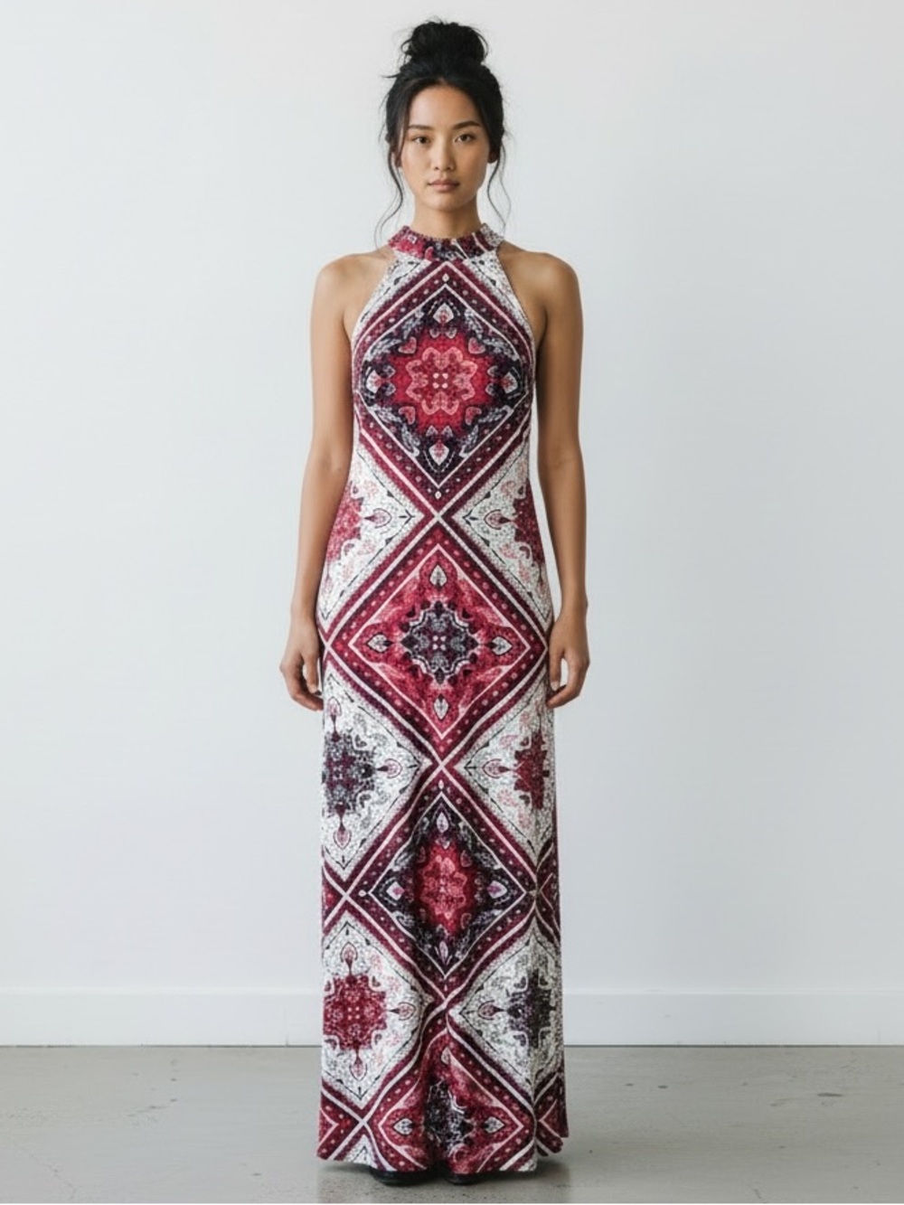 New VENUS Tile Print Red White & Blue Celebration Dress! SzL